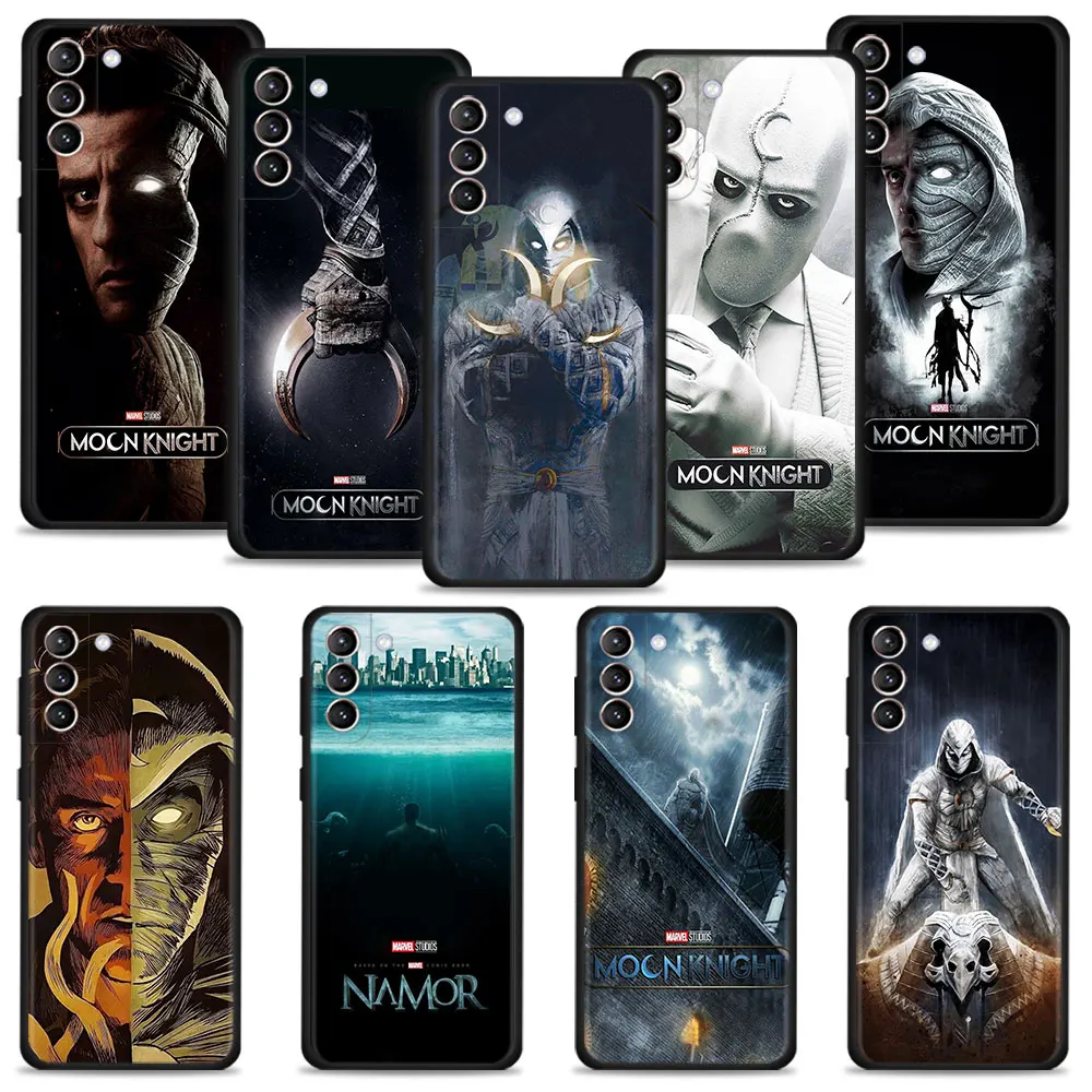 

Phone Shell For Samsung Galaxy S22 S21 S20 Ultra FE Plus S10e Note 20Ultra 10Plus Case Marvel Moon Knight Marc Spector Cover