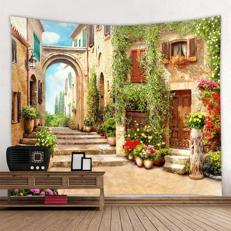 

Beautiful Ancient Architecture Print Wall Hippie Tapestry Landscape Home Decor Wall Rug Carpets Hanging Big Couch Blanket Tapiz