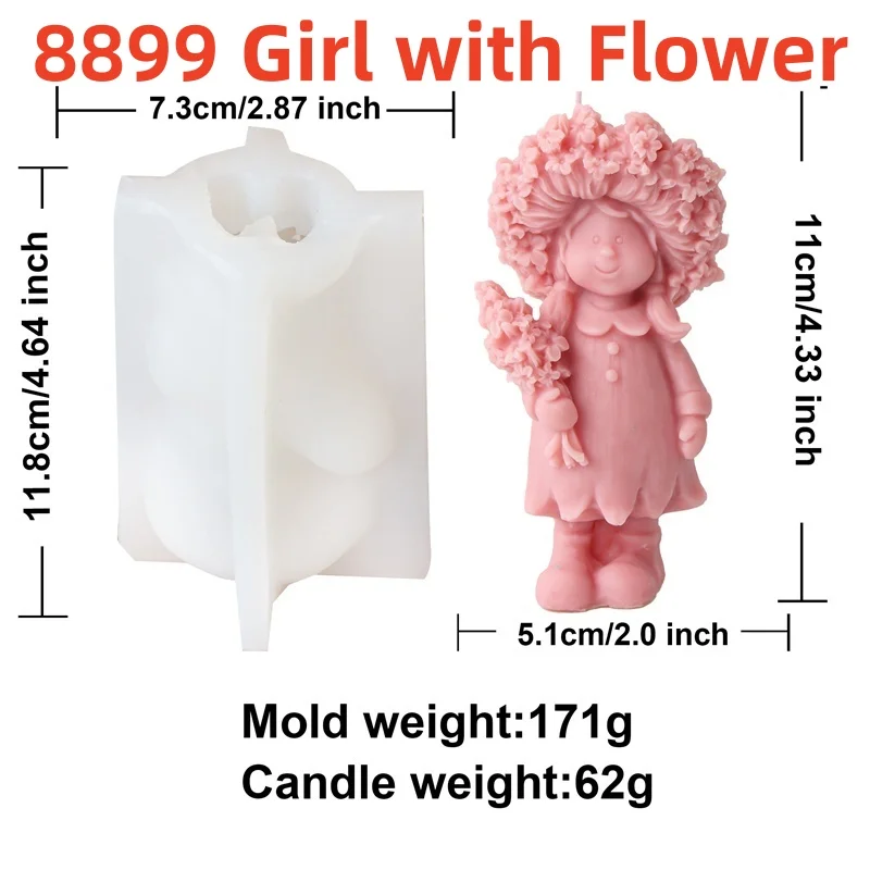 3D скульптурная силиконовая форма для свечей с изображением лаванды милая пухлая