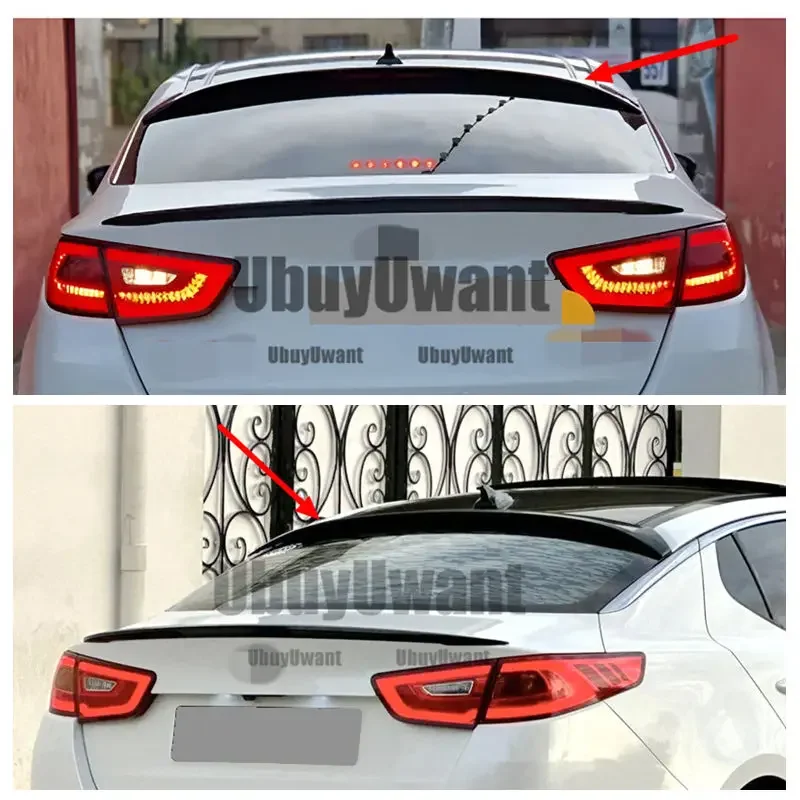 Фото Для Kia K5 Optima 2011-2019 черный спойлер с стоп-сигналом, спойлер на крышу, задний багажник, крыло, губа, задний спойлер на крышу, Стайлинг автомобиля №5