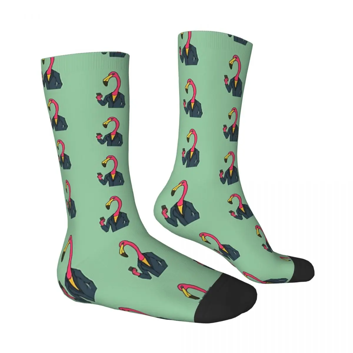 Office Flamingo sockings Long Socks Harajuku Comfortable Breathable Happy Gift sockings For Unisex