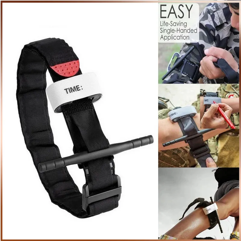 

5pcs Survival Tourniquet Fast Hemostasis Medical Emergency Trauma Bandage Tension Band Outdoor Tactical EDC Tourniquet Tool Belt