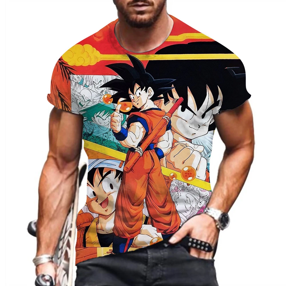 

Men's Clothes Goku Anime T-shirt Sports Dragon Ball Z Harajuku Style Clothing Hip Hop High Quality 3D Print Street Essentials