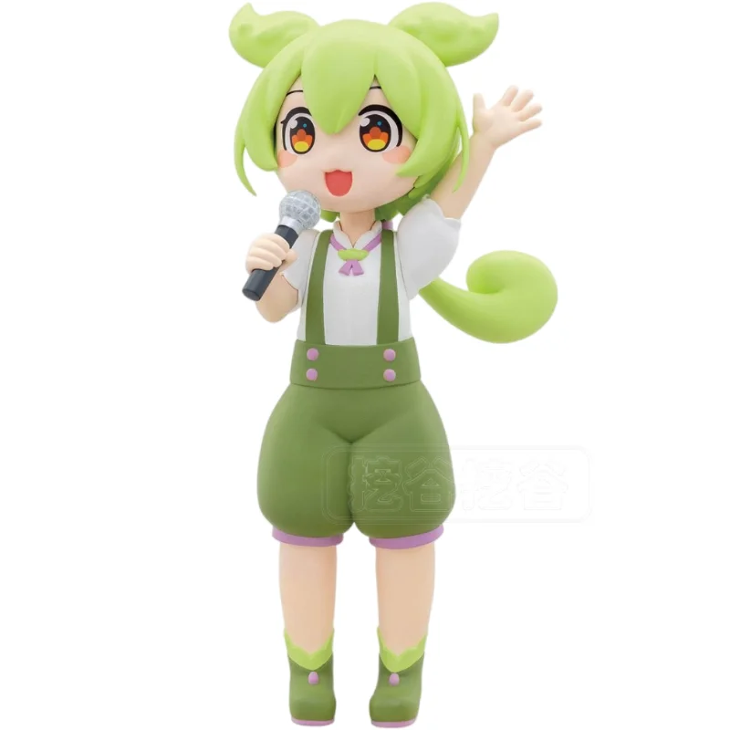 Фото Оригинальная фигурка Bandai Banpresto Zundamon в позе, что она поет, в наличии, модель-игрушка, украшение для рабочего стола, подарок, японская фигурка №2
