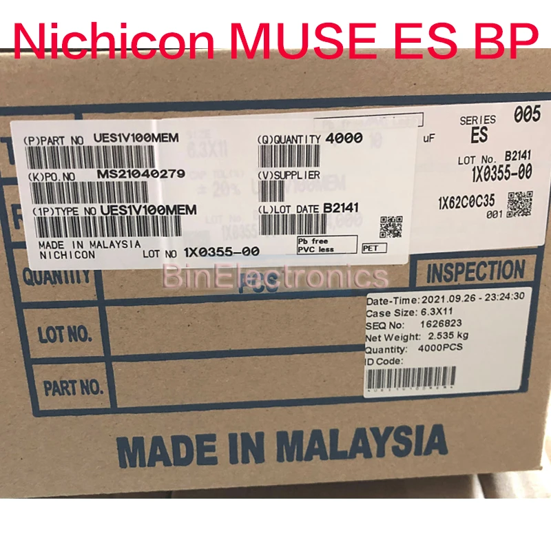 10 шт./лот Nichicon MUSE BP ES (Bi) неполярный биполярный Hi-Fi аудио конденсатор 4 7 мкФ 22 47 100 25V