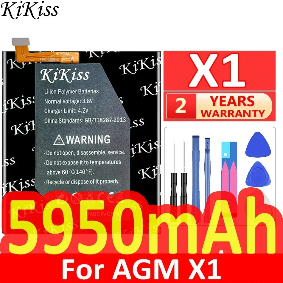 Мощный аккумулятор KiKiss 5600 мАч/6550 мАч для аккумуляторов мобильных телефонов AGM X5 X3