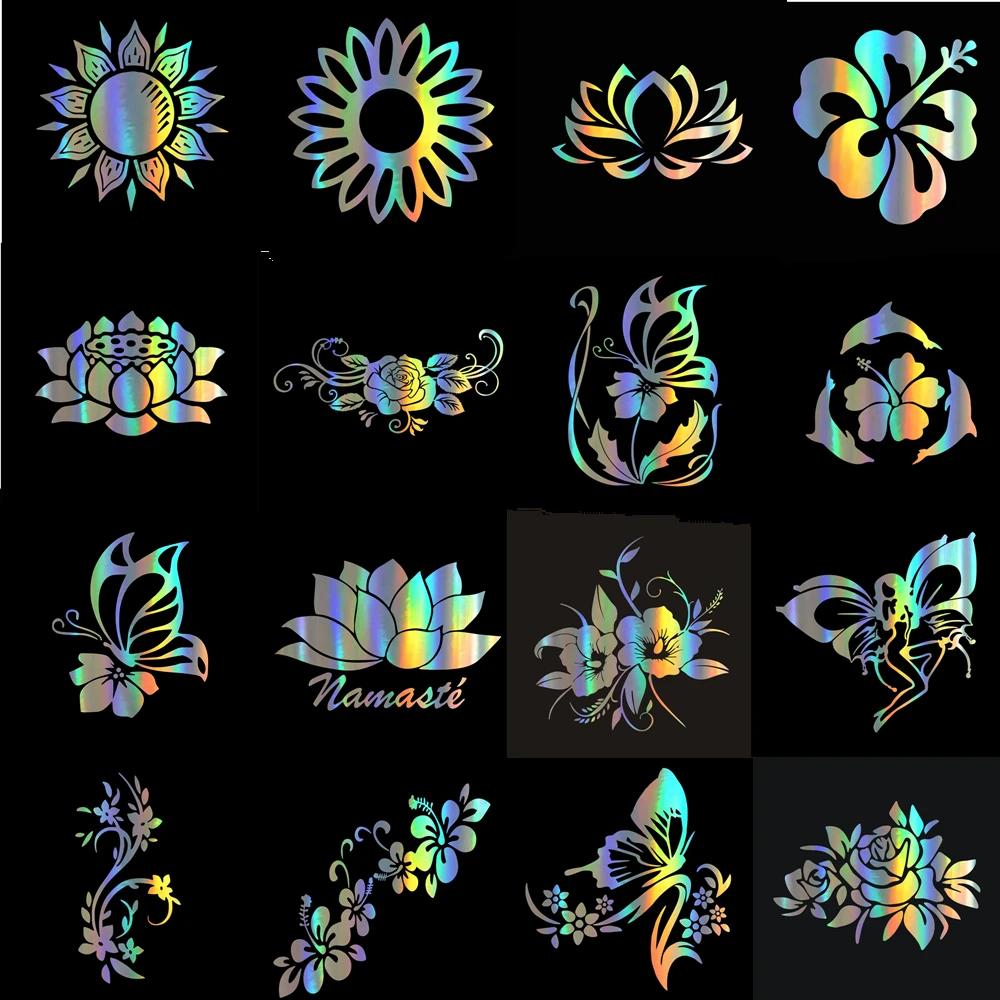 

Наклейка на бампер, красивые цветы, серия розы, лотос, цветок KK, виниловые стикеры и наклейки для автомобиля, Стайлинг автомобиля