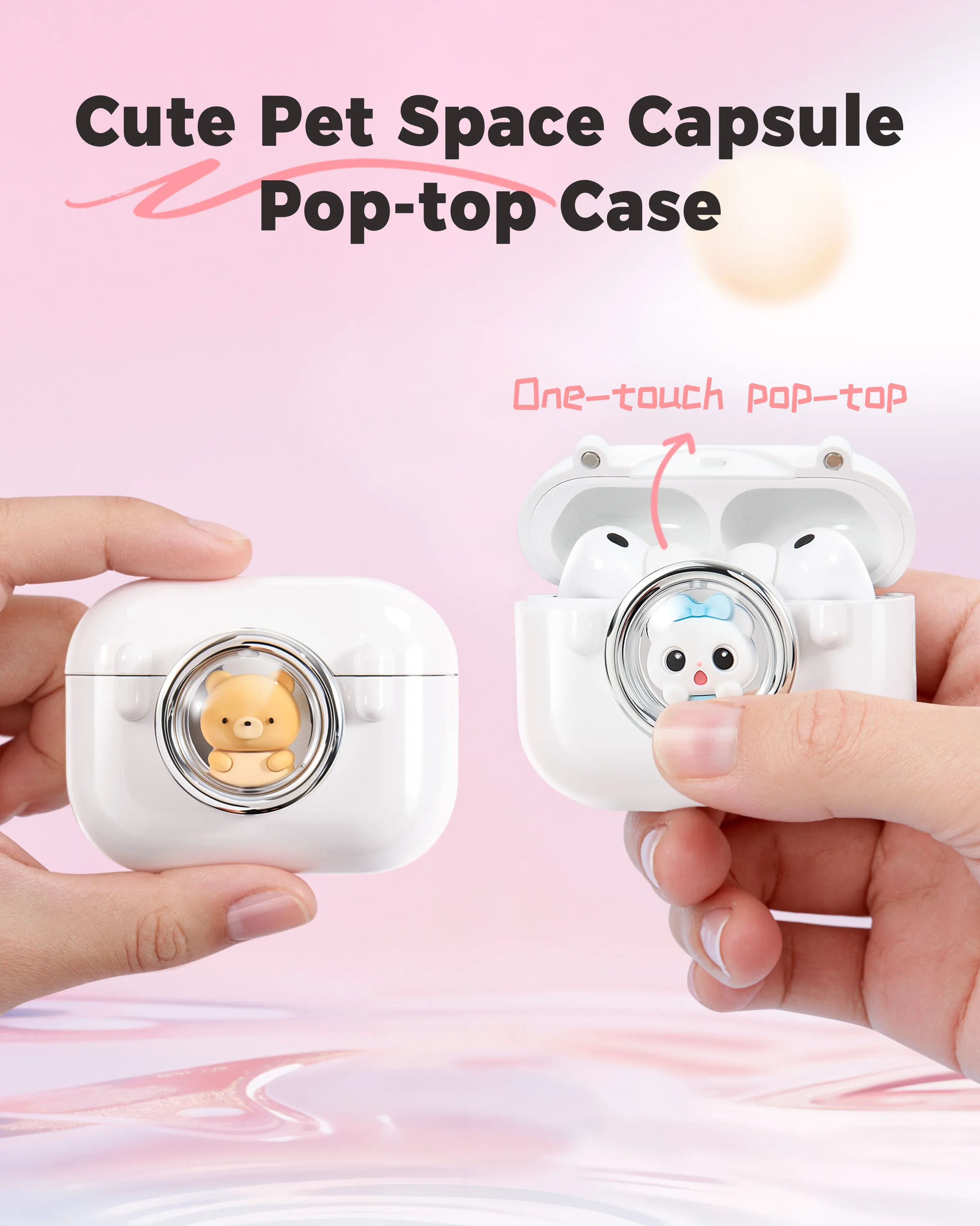 Фото Защитный чехол Eary 3D с милым мультяшным дизайном для AirPods Pro 3, с магнитной защелкой, противоударный, из поликарбоната, полностью закрывающий наушники №2