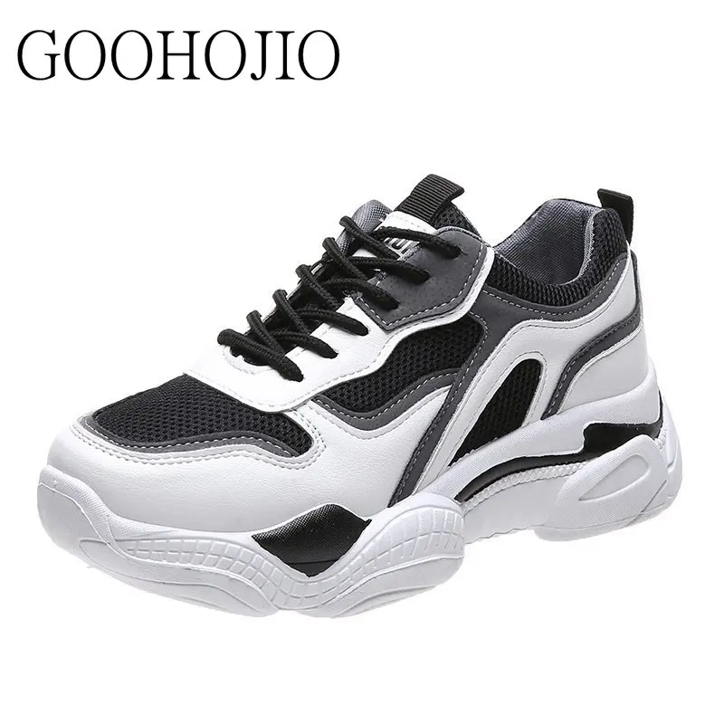 

Sneakers College Style Shoes Women Vulcanize Shoes Light Thick-soled Sports Casual Shoes Women Comfortable Lace-up Breathable