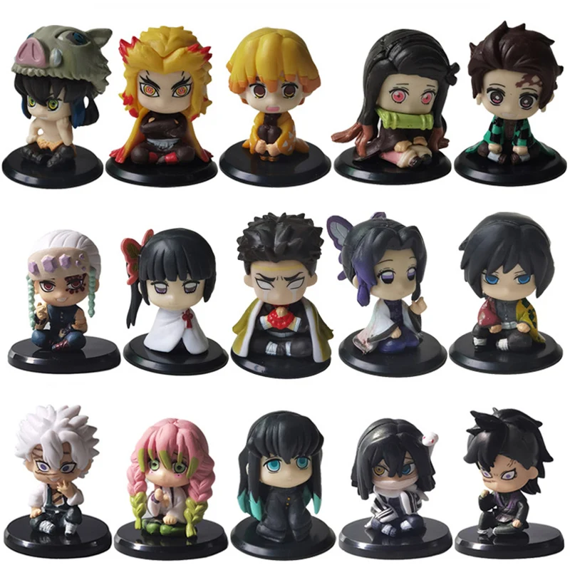 

5cm Demon Slayer Anime Figure Kimetsu No Yaiba Action Figure Tanjiro/Nezuko/Zenitsu/Inosuke/Shinobu Figure Model Doll Toys