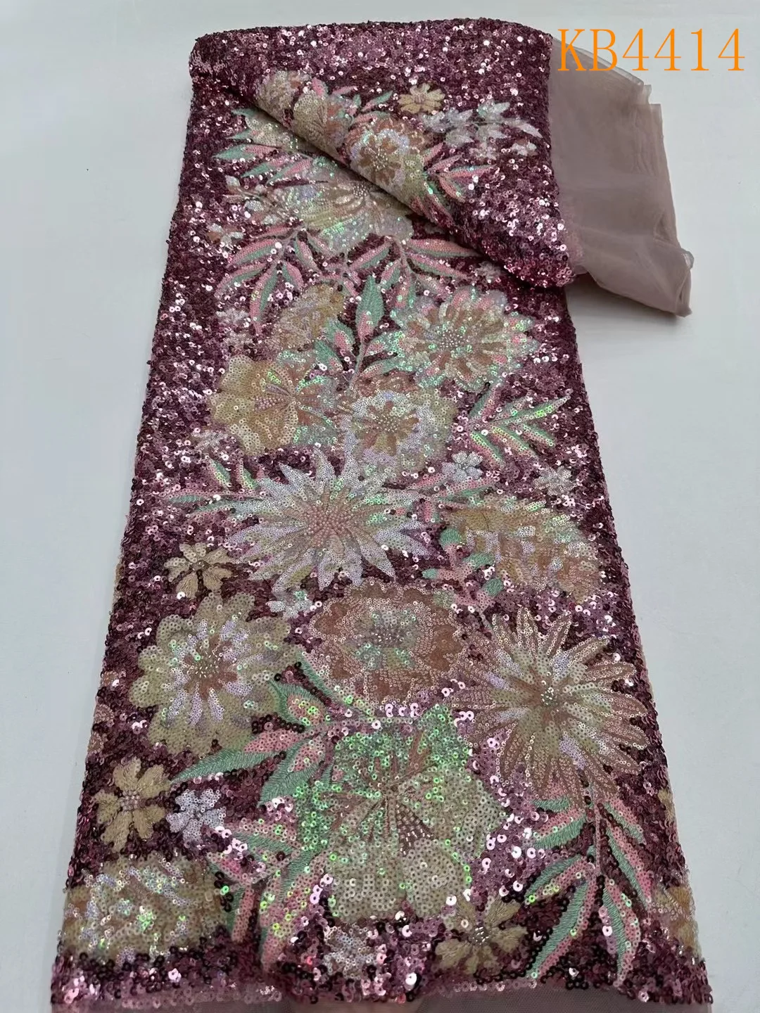 Нигерийская розовая последовательность французское сетчатое кружево новые