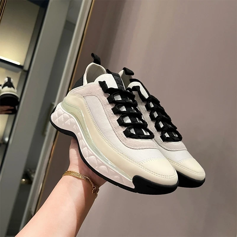 2023 new luxury men's and women's sports shoes, fashion classic leather thick-soled sneakers, lightweight breathable and comfort