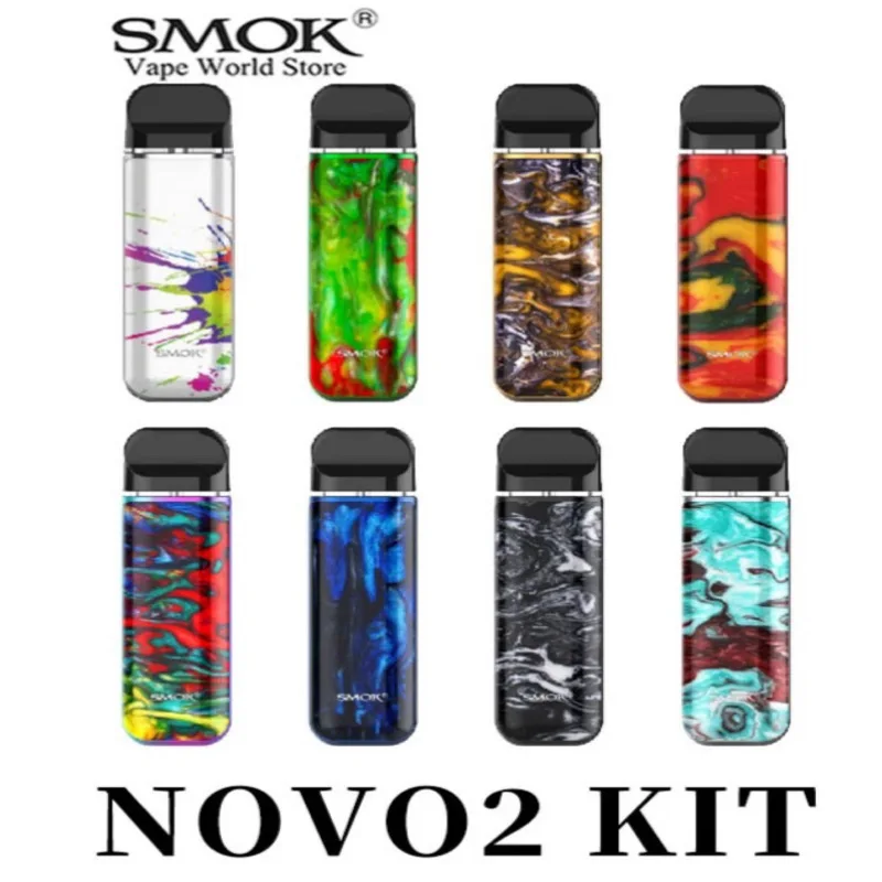 

Original VAPE SMOK NOVO2 Kit 800 mah Battery Cigarette Electronique 2ml Tank Novo MTL Pod vS smok Nord Vape pen Novo 2x