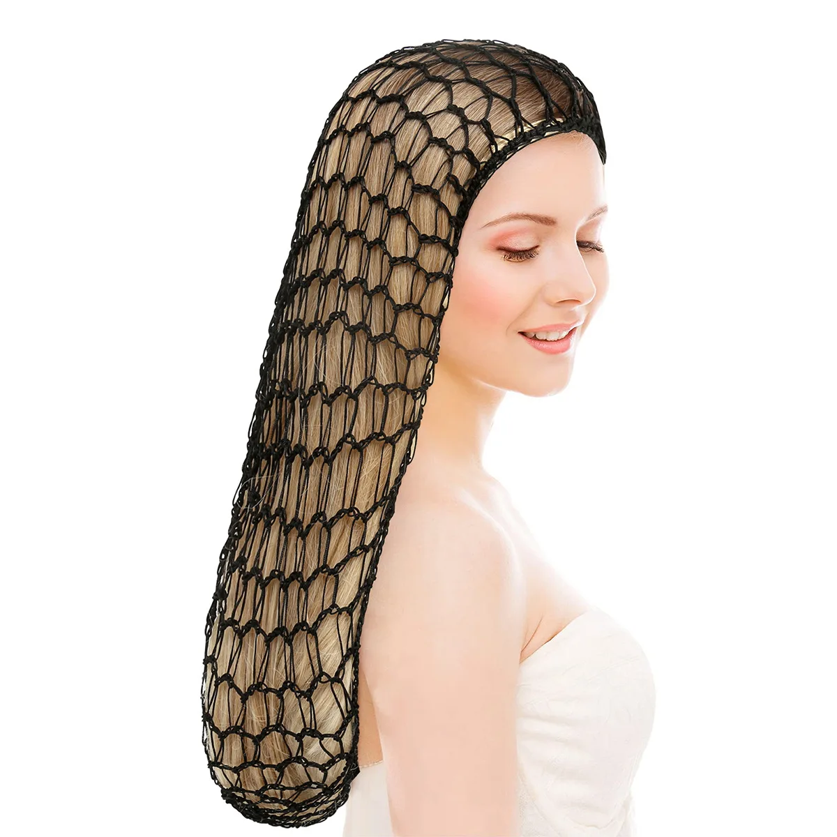 Женская шапка-тюрбан ручной работы вязаная крючком сетка для волос чехол длинных