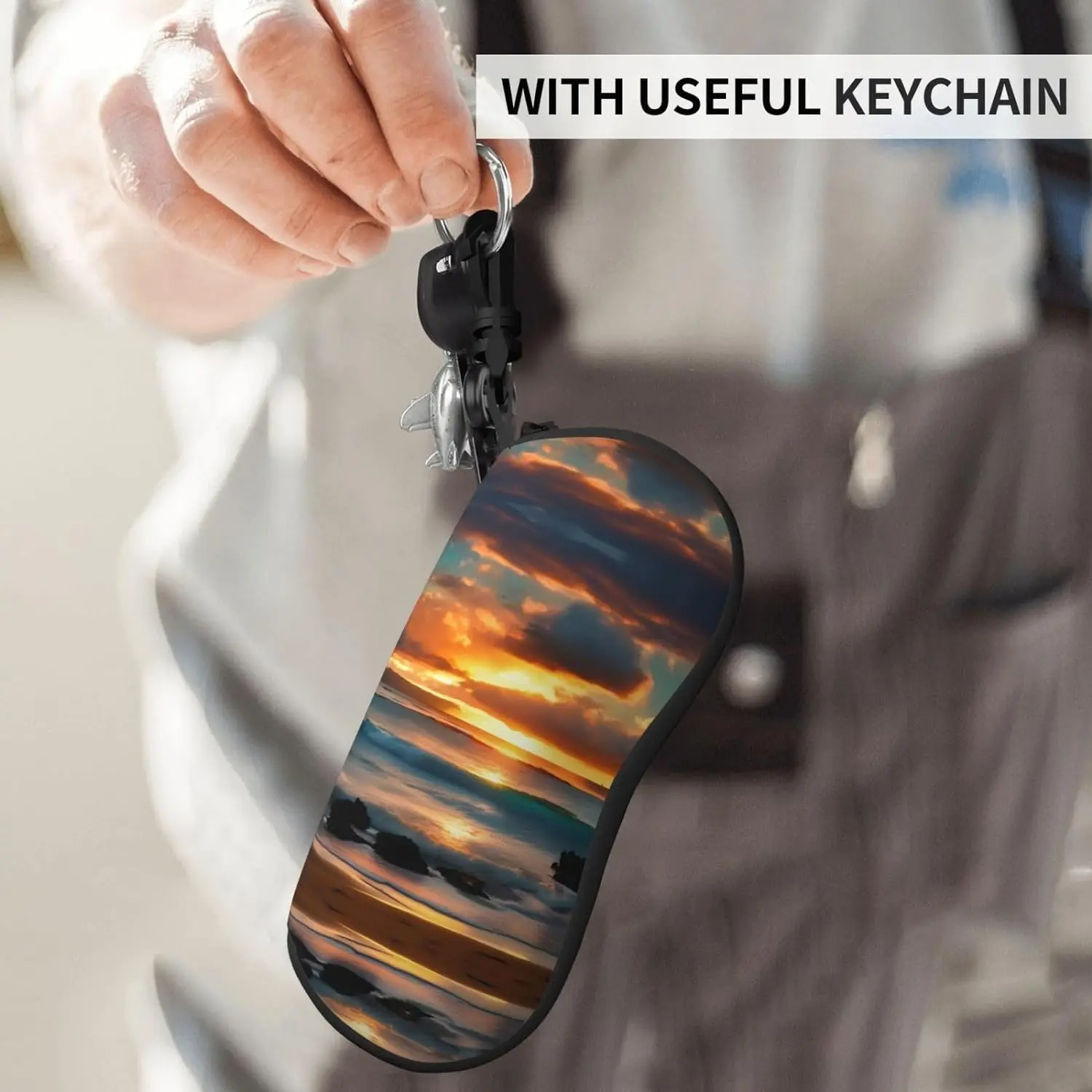 Пляжные солнцезащитные очки Maui с гавайским закатом морскими волнами облаками