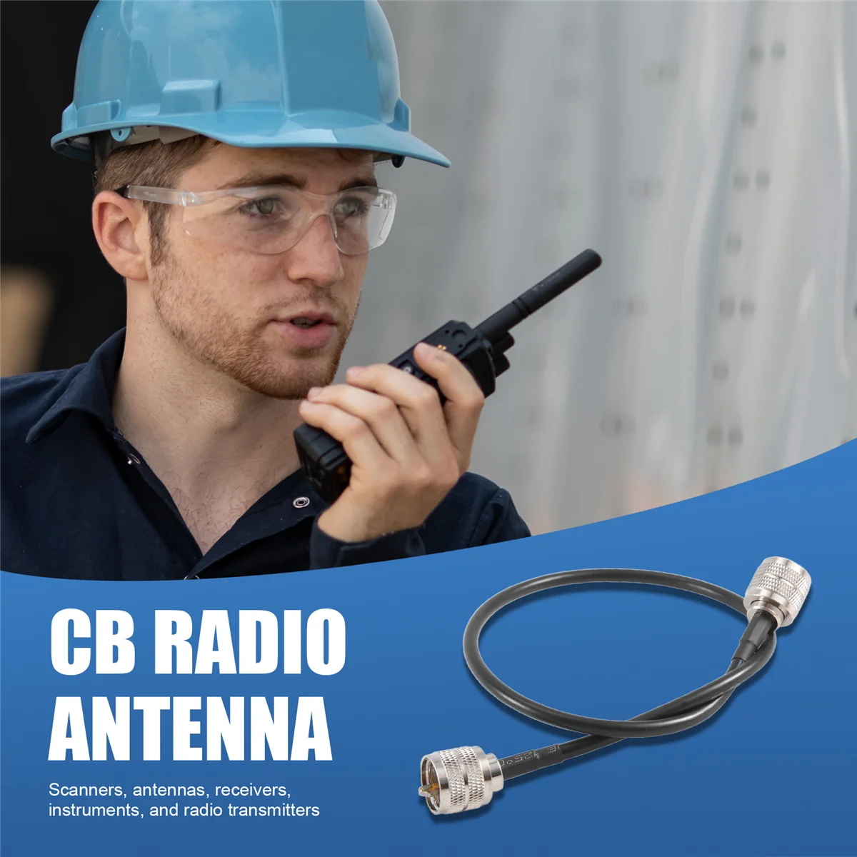Набор из 2 антенных кабелей CB Radio 50 см PL259 UHF папа-папа RG58 Коаксиальный патч-провод
