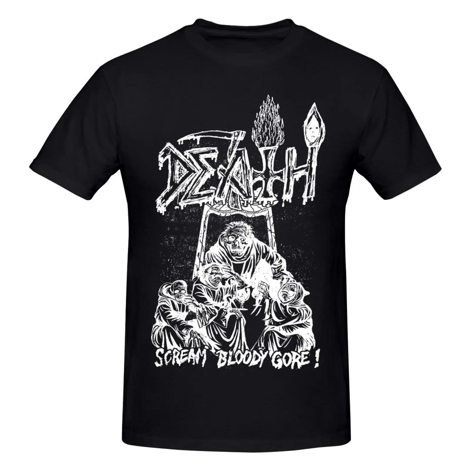 

Футболка мужская с принтом кровавой крови и гор, художественная тенниска с принтом манги, майка с короткими рукавами