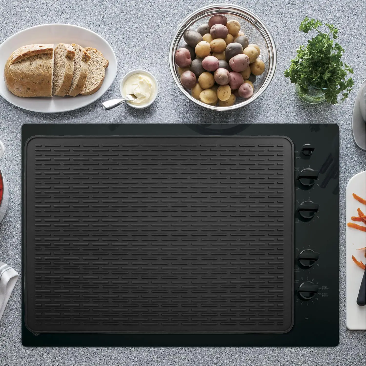 Силиконовая Защита Верхней Части Плиты Большой Прямоугольный Кухонный Коврик