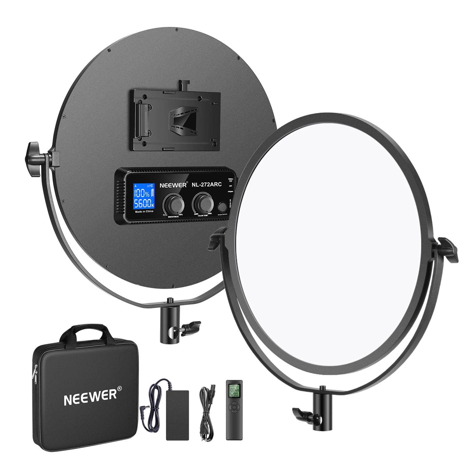 

Neewer 14-Inch Round LED Video Light Panel With 2.4G Wireless Remote, Ultra Thin 45W LED Soft Light For YouTube Live Stream Game
