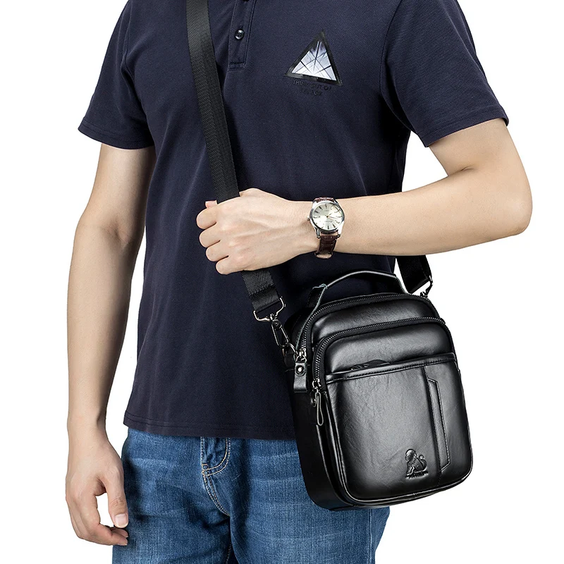 New In Men's Bag Casual Leather Crossbody Bags for Men Messenger Bag Designer Men's Shoulder Bags Male Handbags Tote Bolso