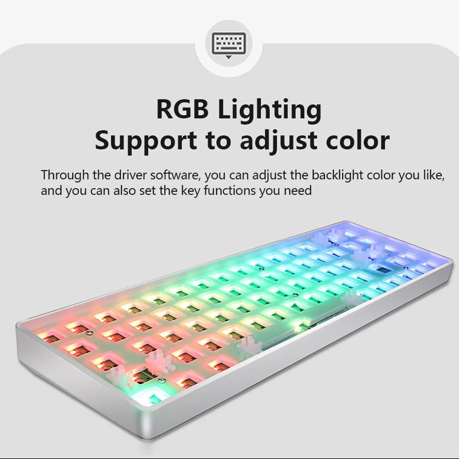 

Клавиатура Gks68 Механическая с Rgb-подсветкой, 2,4 ГГц, Bluetooth
