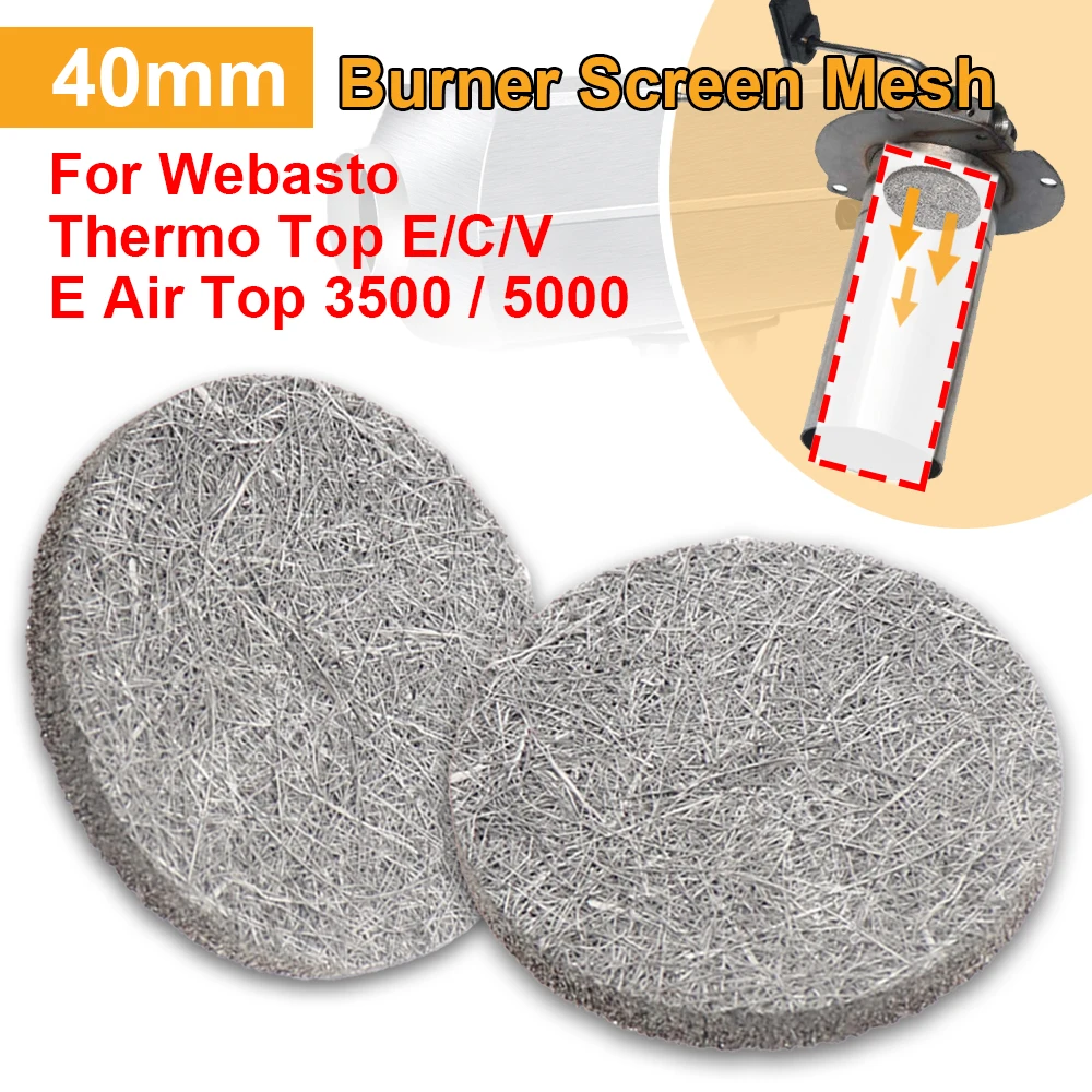 

1/2PCS Durable Burner Burner Screen Mesh 40mm Parking Heaters Pad For Webasto Thermo Top E/C/V 4/5 Heater Pad Mesh