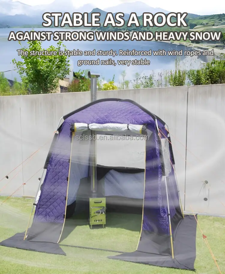 Переносной прочный тент для зимней подледной рыбалки с защитой от мороза