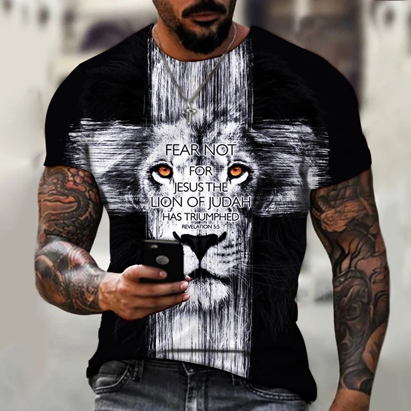 

Футболка мужская с круглым вырезом, коротким рукавом и 3D-принтом