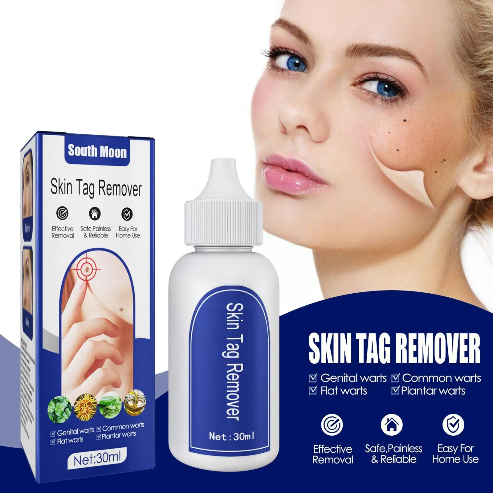 

Skin Tag Remover Genital Wart Treatment Instant Removal Foot Natural Tool Bacteriostatic Mole&Papillomas Liquid Repair Corn I5U5
