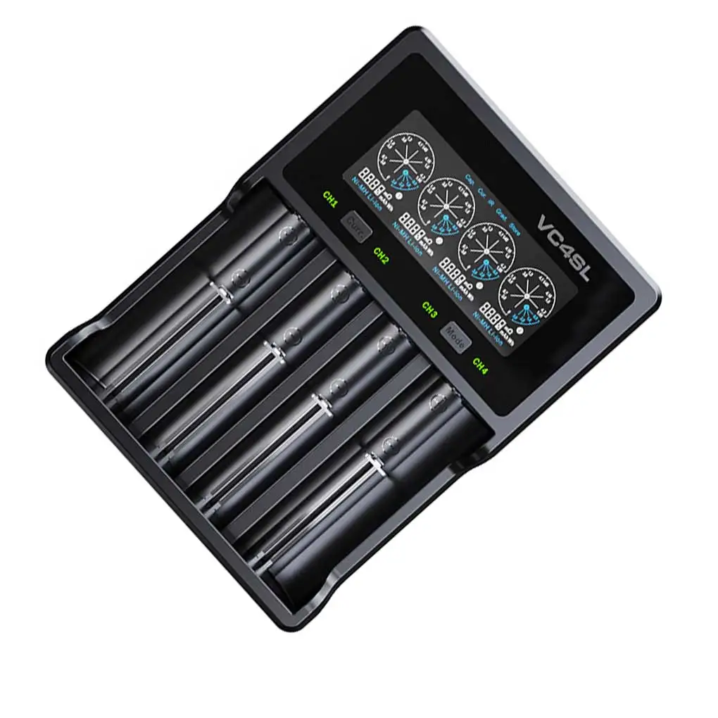 

Зарядное устройство для аккумулятора с ЖК-дисплеем, 4 USB-порта