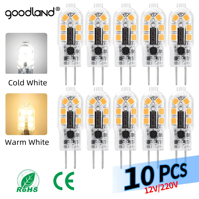 Goodland 10pcs/lot G4 Led Bulb AC 220V DC 12V LED Lamp SMD2835 Spotlight Chandelier Lighting Replace 20w Halogen Lamp For Home