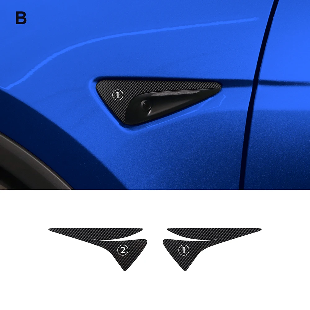 

Для Tesla Model Y Juniper Modely 2025 2026, углеродное волокно, автомобильные стойки B, пленка для защиты краски, аксессуары против царапин