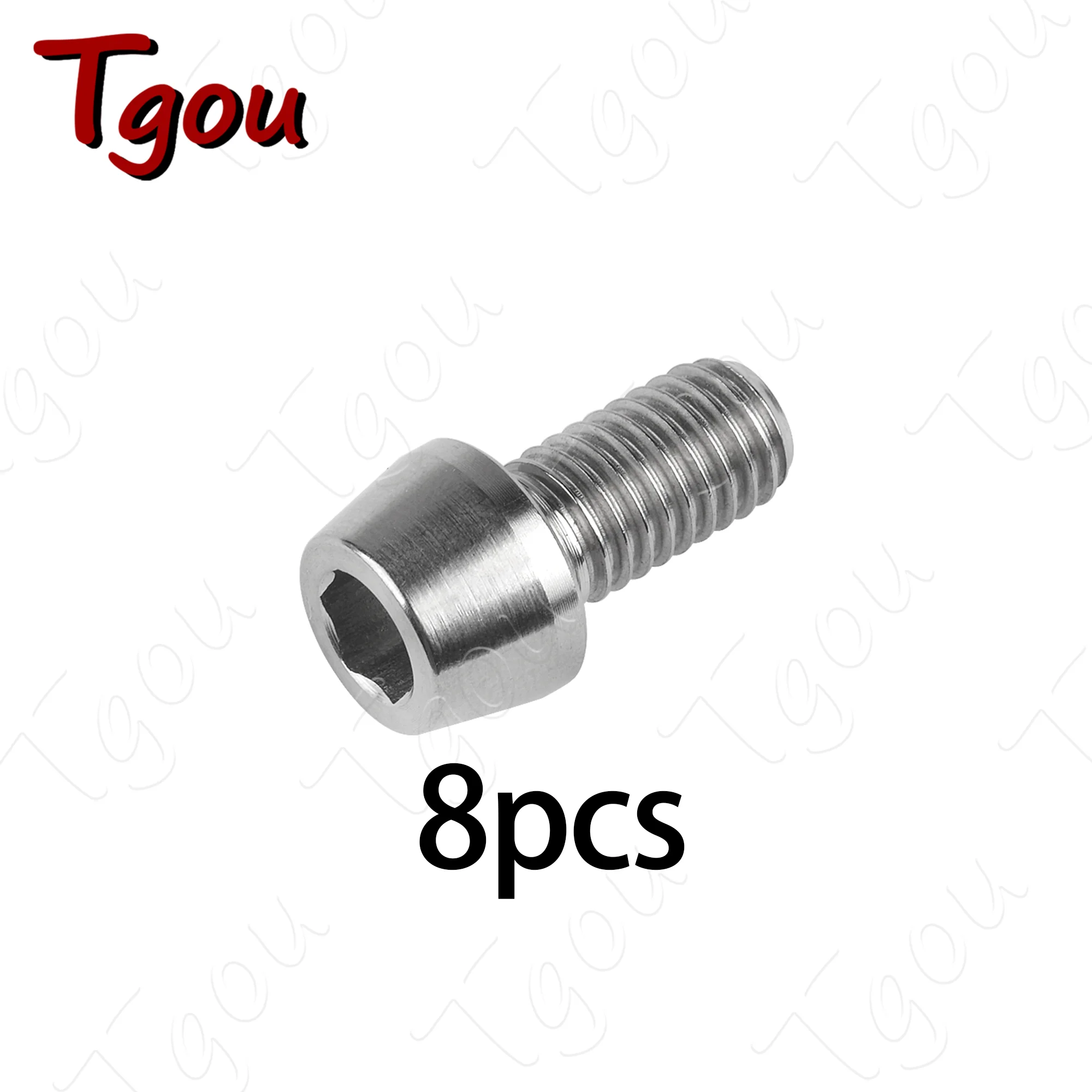 Титановый болт Tgou M8x15/20/25/30/35/40/45/50/60/70 мм, винты с шестигранной головкой и конической головкой для велосипеда, мотоцикла, автомобиля, класс 5, 8 шт.