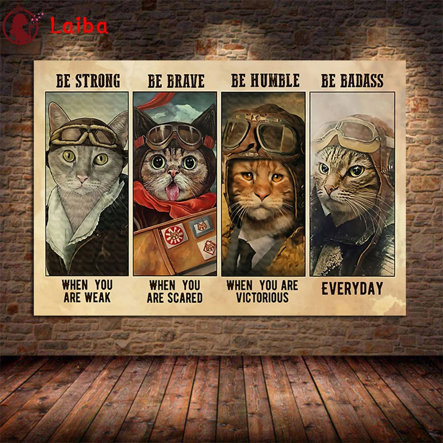 

Алмазная живопись «сделай сам», винтажная животная пилот, кот, Алмазная мозаика, полная выкладка, квадратная вышивка крестиком, хобби ручной работы