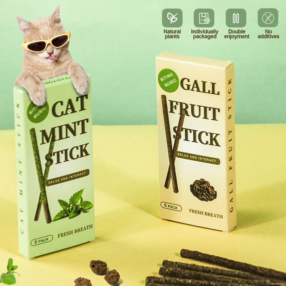 Тренди игрушки для жевания кошек Pure Natural Silvervine Catnip Sticks Kittens Teeth Cleaning Safe Stick Treat для кошек всех возрастов.