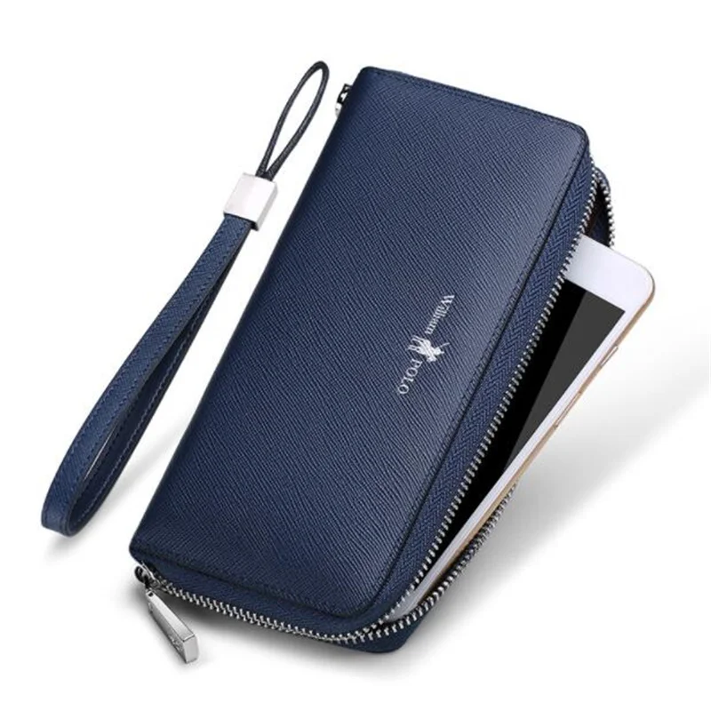 King Paul 2020 new men's handbag fashion business new long multi-functional card bag simple clutch bag POLO0300