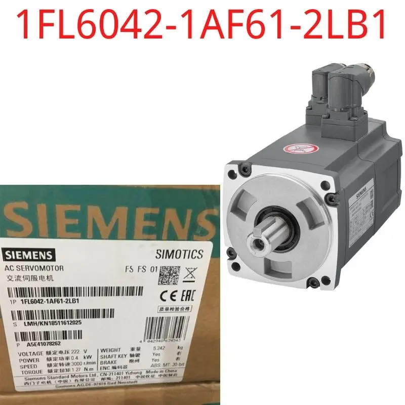 

1FL6042-1AF61-2LB1 Brand New SIMOTICS S-1FL6 Operating voltage 3AC 400 V Pn=0.4 kW; Nn=3000 rpm M0=1.9 Nm; MN=1.27 Nm