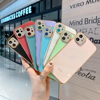 electroplating phone case for iphone 13 12 11 pro x xr max clear shockproof cover for iphone 8 7 plus xs max se cover case coque