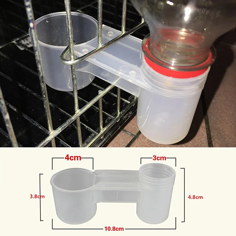 

Plastic Pet Bird Drinker Feeder Water Bottle Cup Cat Chicken Pigeon Parrot Hamster Double Nozzle Water Guide For Family Garden