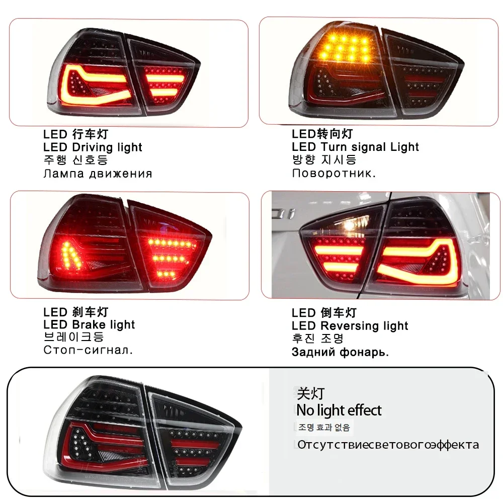 Фото Для BMW 3 серии E90 задние фонари в сборе 2005 2006-2012 светодиодные задние фонари задние фонари DRL указатель поворота автомобильные аксессуары автозапчасти №2