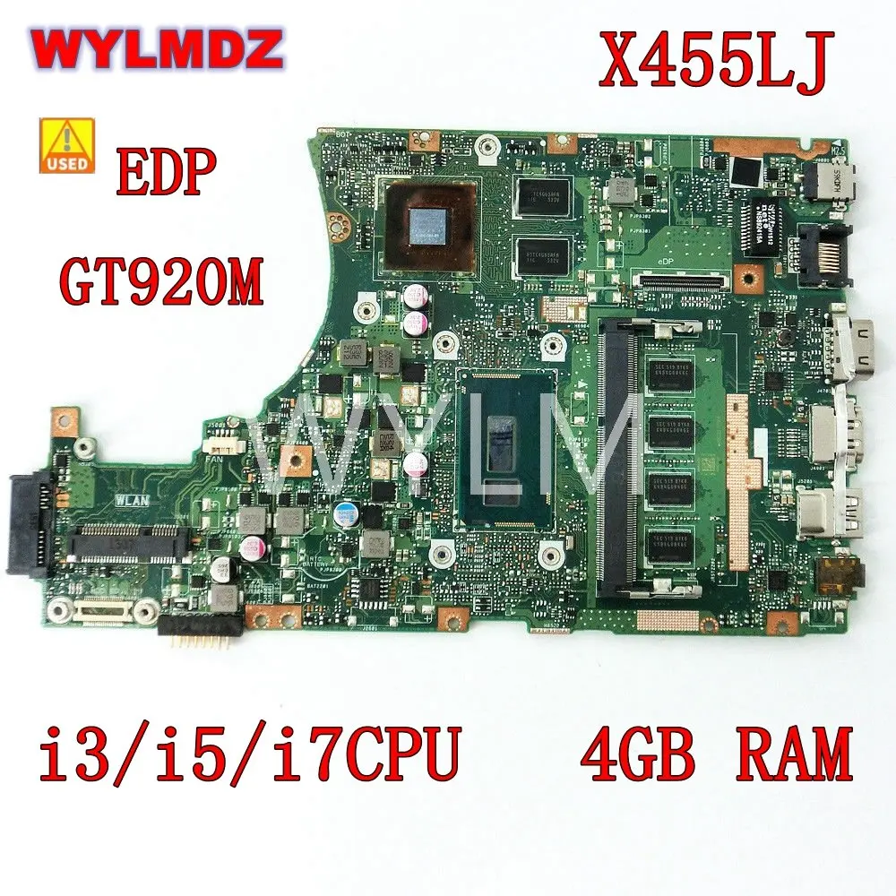 Б/у материнская плата X455LJ GT920M/2G i3/i5/i7CPU 4 Гб ОЗУ для ASUS X455L X455LB X455LD A455L F455L K455L - купить