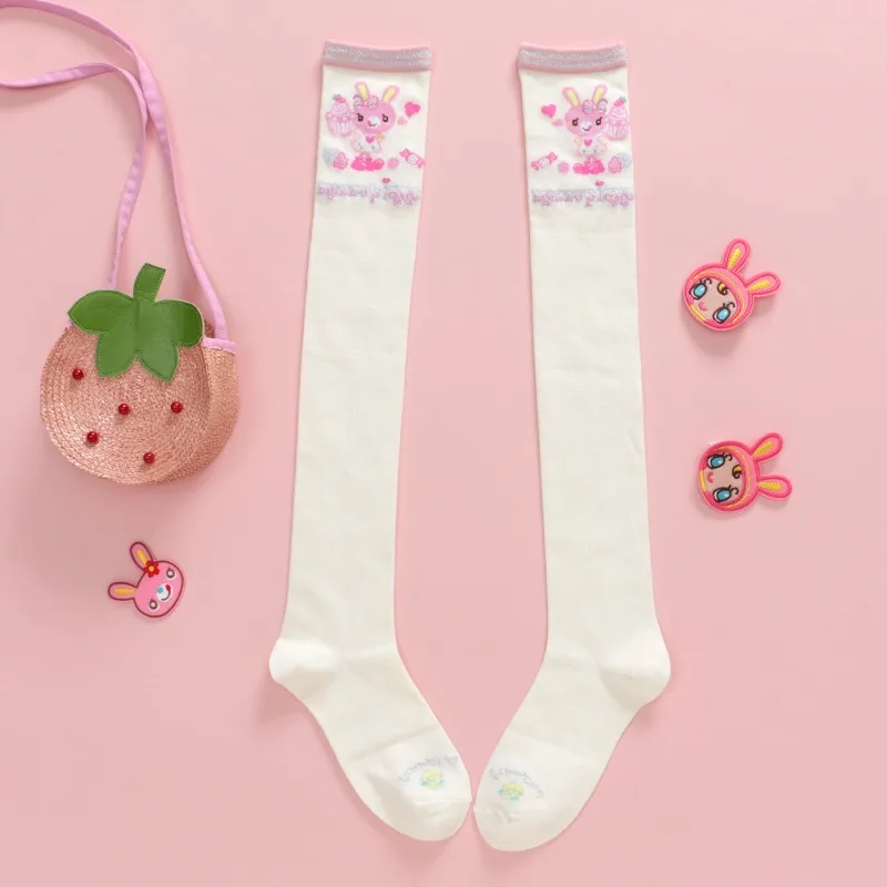 Японские детские носки с рисунком любви маленького кролика кружевные длинные