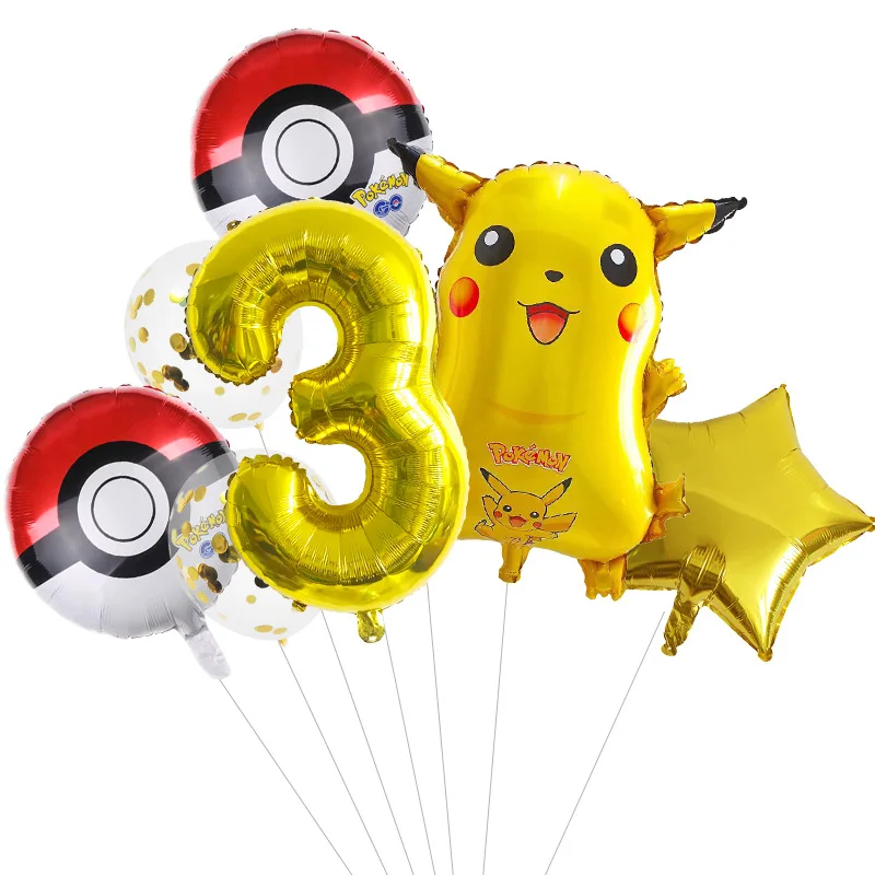 

Pokemon Pikachu Elf Ball Aluminum Film Balloon Set Children's Birthday Party Decoration Supplies Children's Birthday Gifts