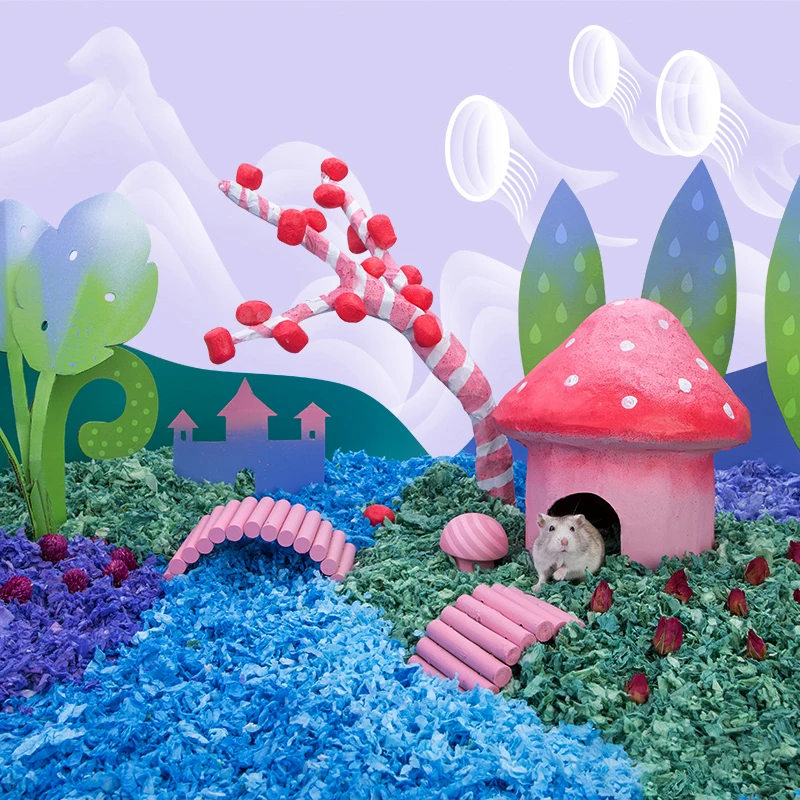 

Мягкие бумажные постельные принадлежности для клетки Hamstet четырех цветов