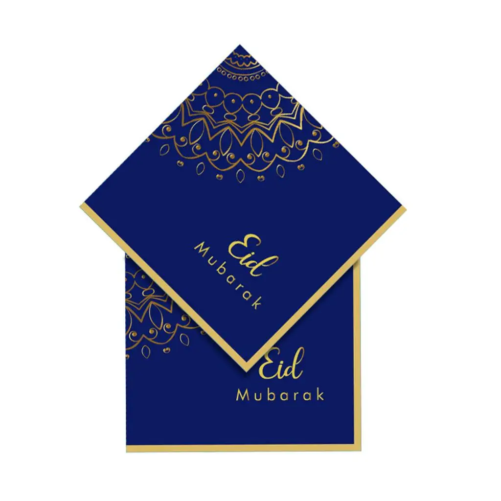 

Экологичная одноразовая посуда, салфетки Eid Mubarak, набор посуды для празднования ужина, конфеты