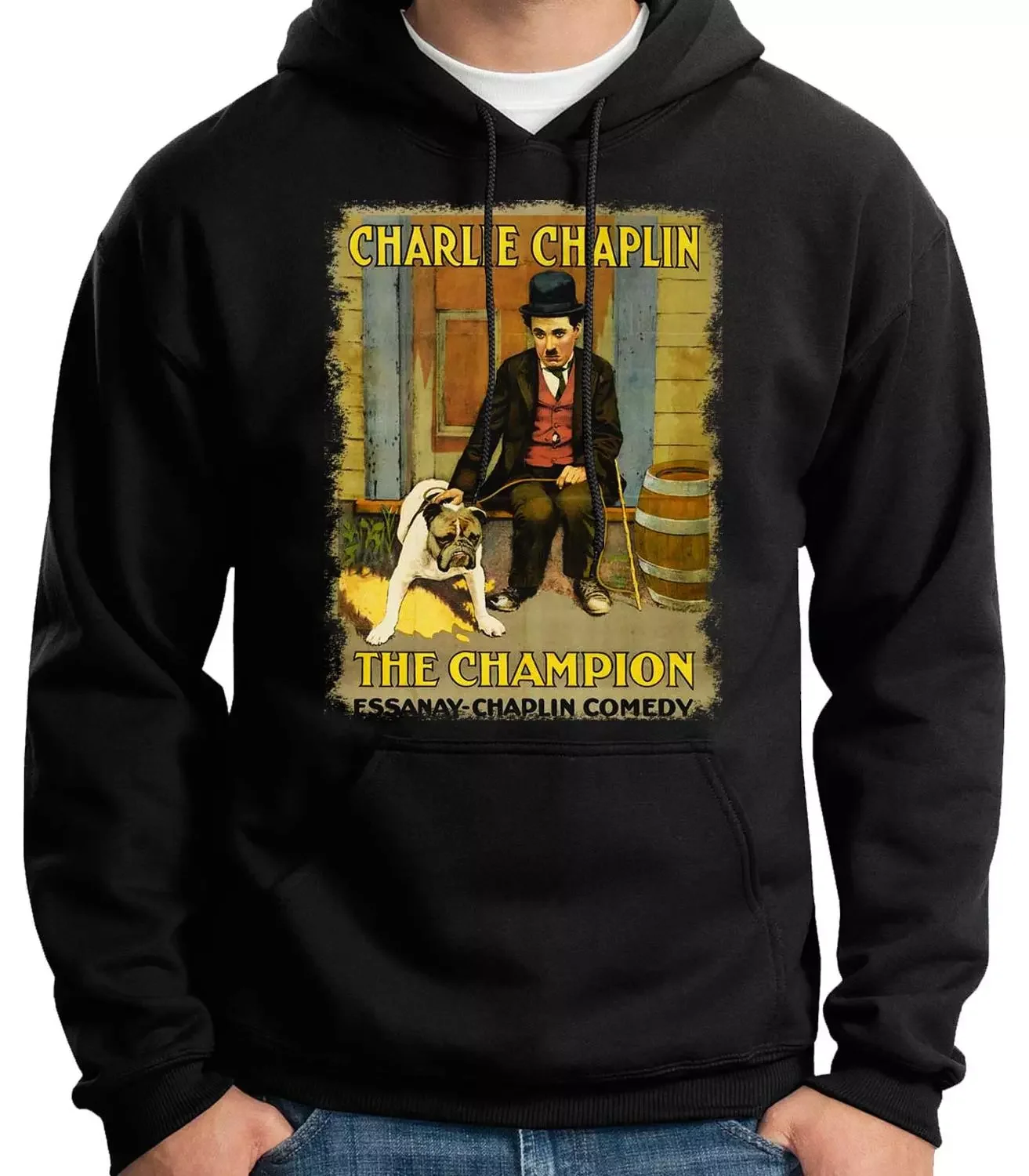 

NEW IN Sweatshirt With Hoodie Charlie Chaplin The