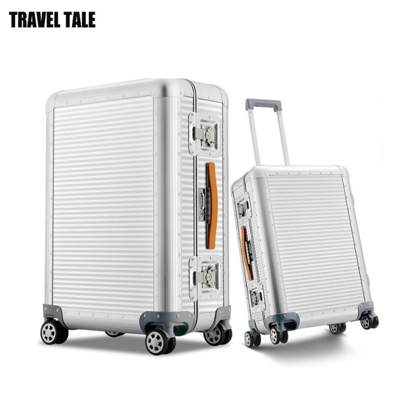 TRAVEL TALE 20 26 дюймов 100% Алюминиевый Чемодан, ручной чемодан, алюминиевые дорожные сумки тележки