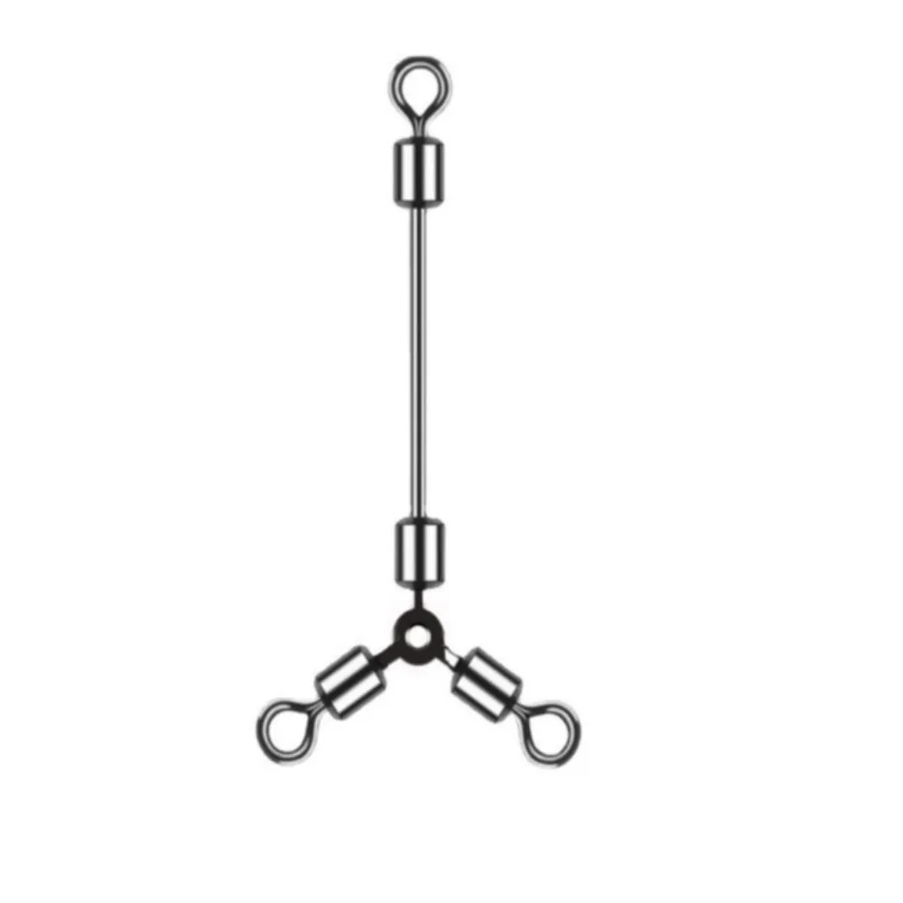 

3-Way Fishing Tackle Fishing Three Way Swivel Long Leg Fishing Swivels Fishing Barrel Swivel O-Shape Fishing Connector