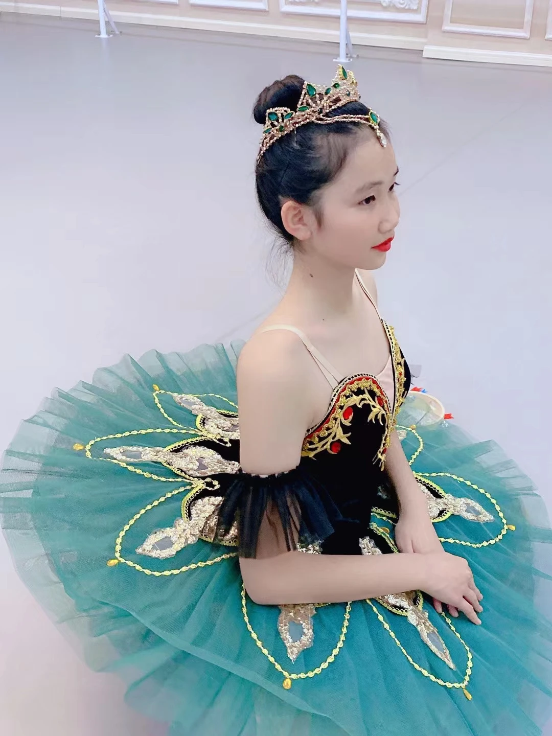 Новинка профессиональные Балетные юбки пачка черные зеленые детские костюмы