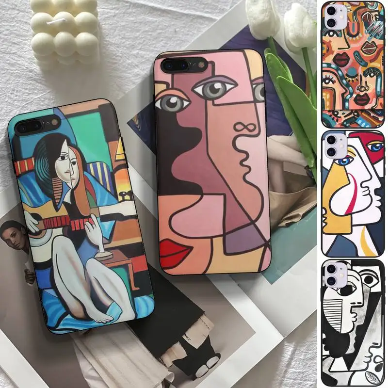 

Picasso abstract Art painting Phone Case fundas shell cover for iphone 6 6s 7 8 plus xr x xs 11 12 13 mini pro max